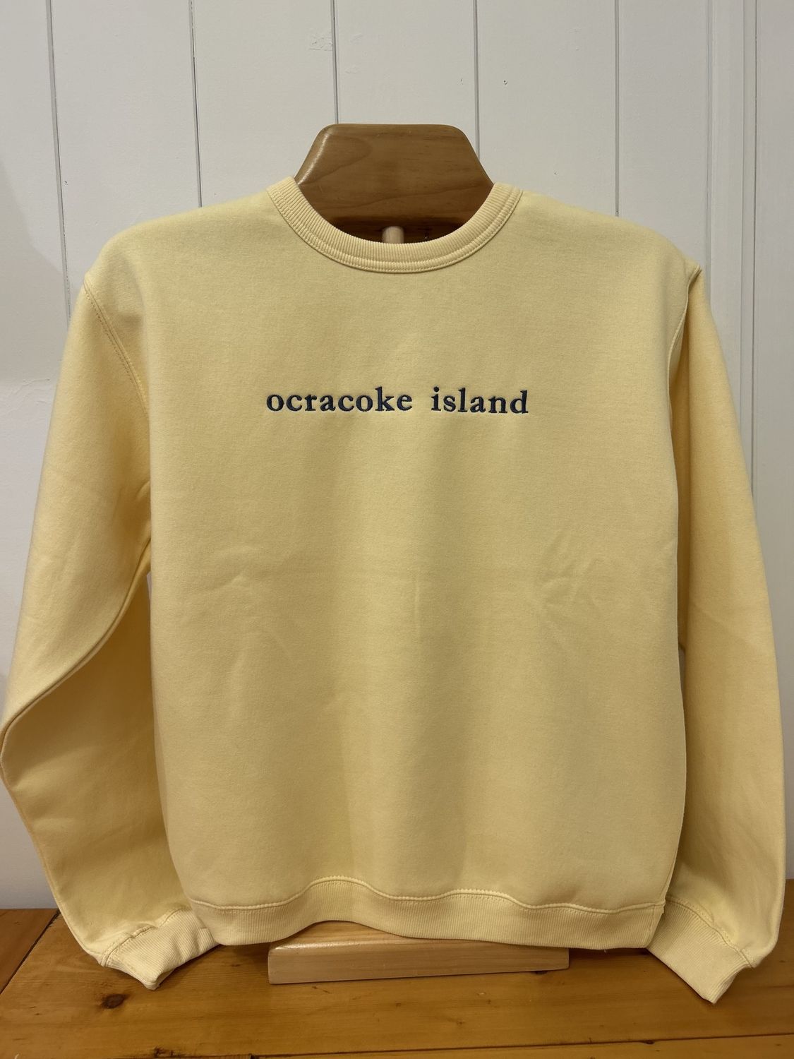Lowercase Embroidered  Sweatshirt, Color: Butter, Size: 2XL