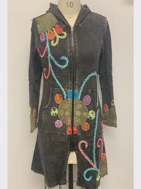 Tie Dye Embroidered Jacket LCD621