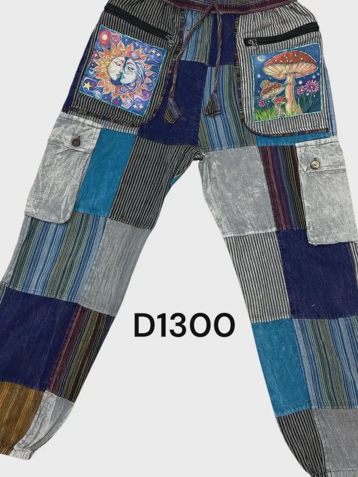 Sun Moon Mushroom Gypsy Cargo Pant D1300