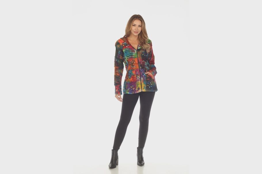 Cotton Patchwork Tie Dye Wash Jacket DI65
