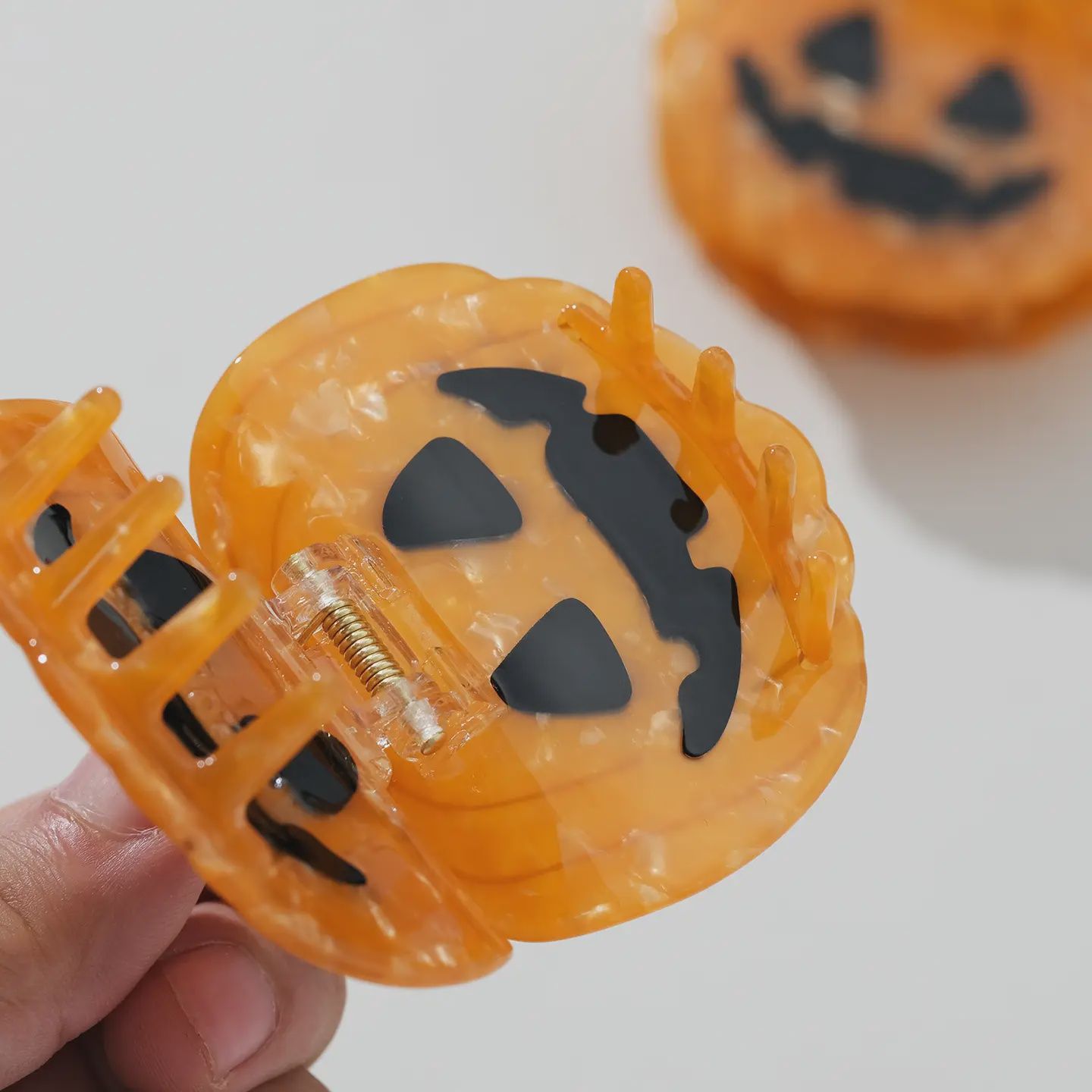 Jack O Lantern Pumpkin | Halloween Claw Clip