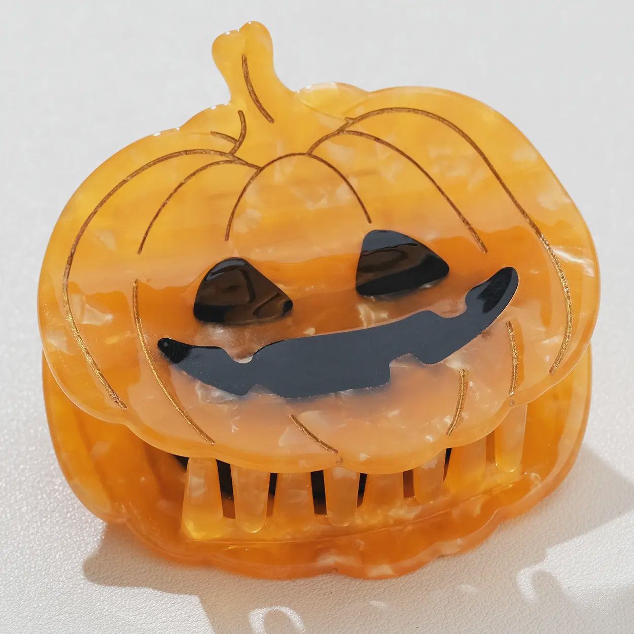 Jack O Lantern Pumpkin | Halloween Claw Clip