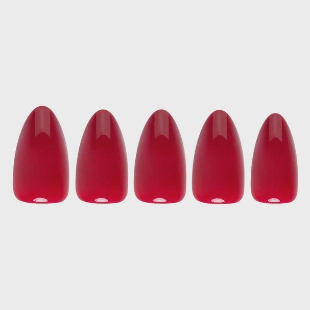 Classic Red Press-On Nails | Short Almond Holiday Solidnails