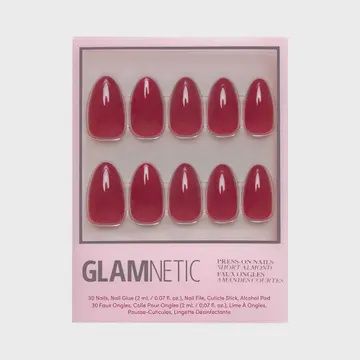 Classic Red Press-On Nails | Short Almond Holiday Solidnails