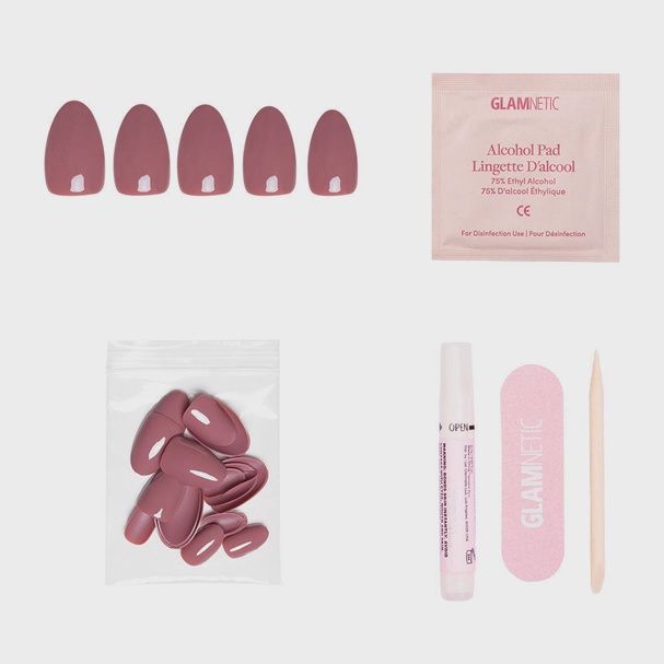 Fall Mauve Press-On Nails | Fall Solids | Short Oval