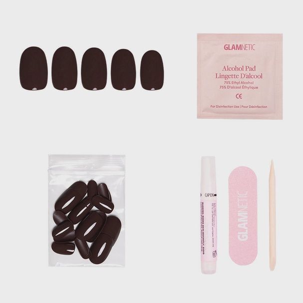 Bark Brown Press-On Nails | Fall Solids | Short Round