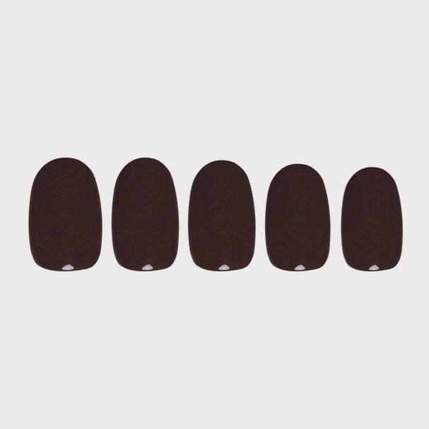 Bark Brown Press-On Nails | Fall Solids | Short Round