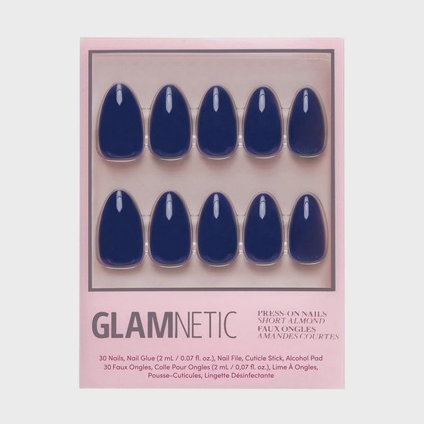 Midnight Blue Press-On Nails | Fall Solids | Short Almond