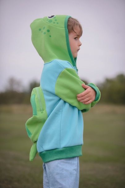 Sea Turtle Toddler and Kids 3D Backpack Hoodie