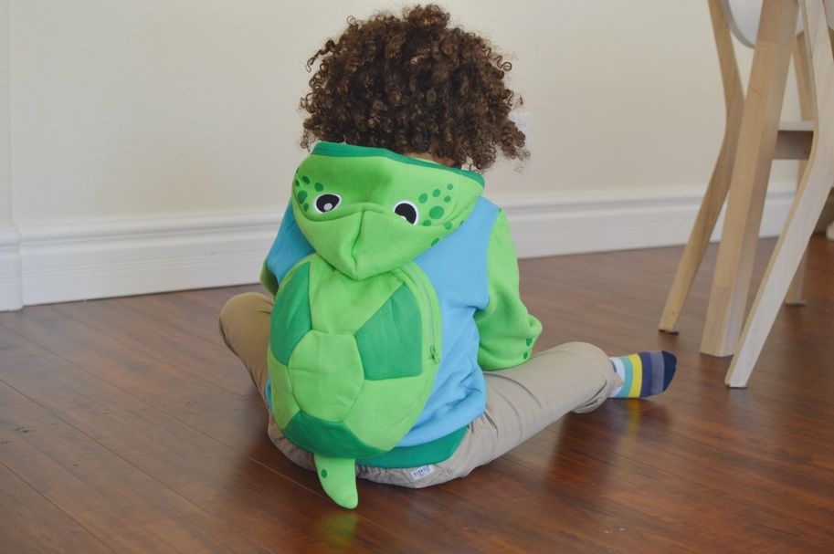 Sea Turtle Toddler and Kids 3D Backpack Hoodie