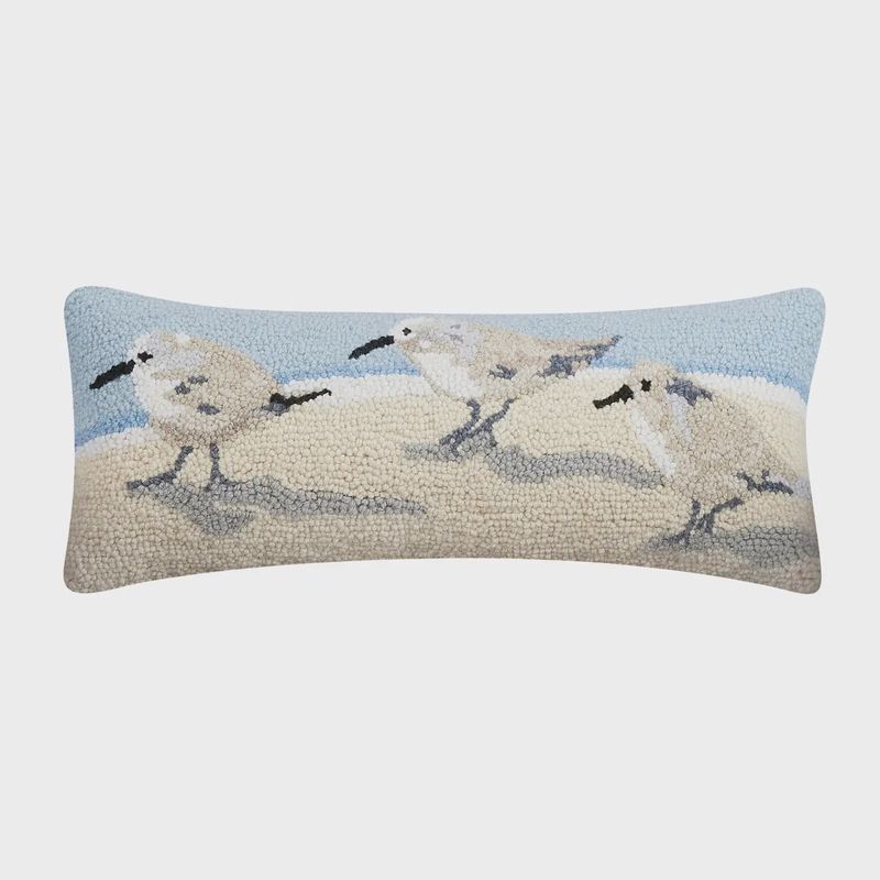 Sandpipers Hook Pillow - Sally Eckman Roberts
