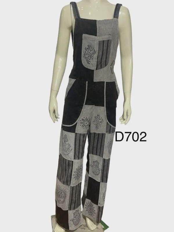 Black &amp; Grey Overall D702