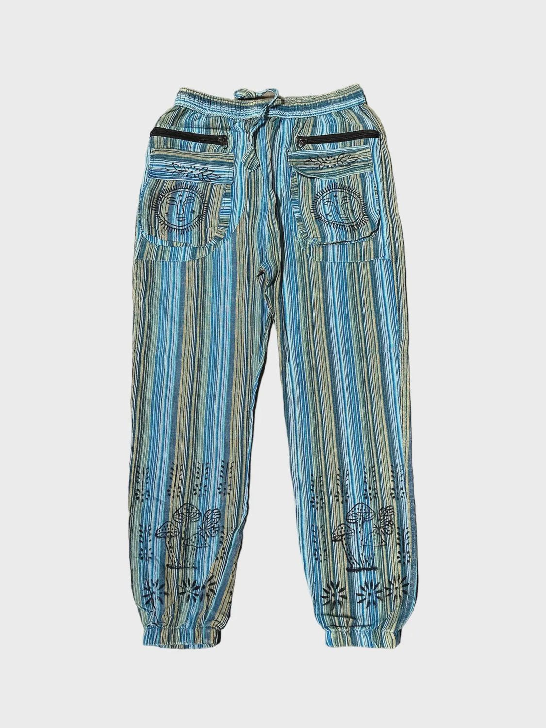 Cotton Block Print Peace Trouser D367