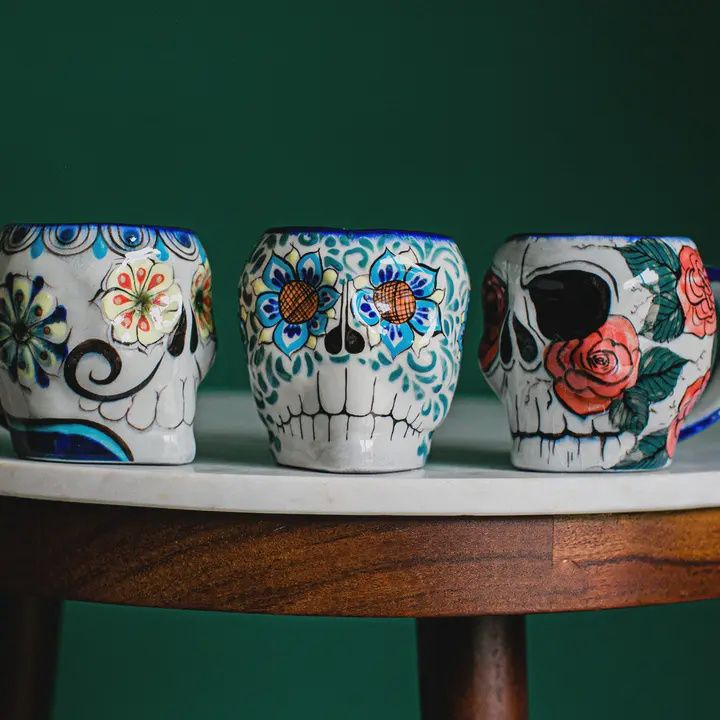 Sugar Skull Skeleton Mug