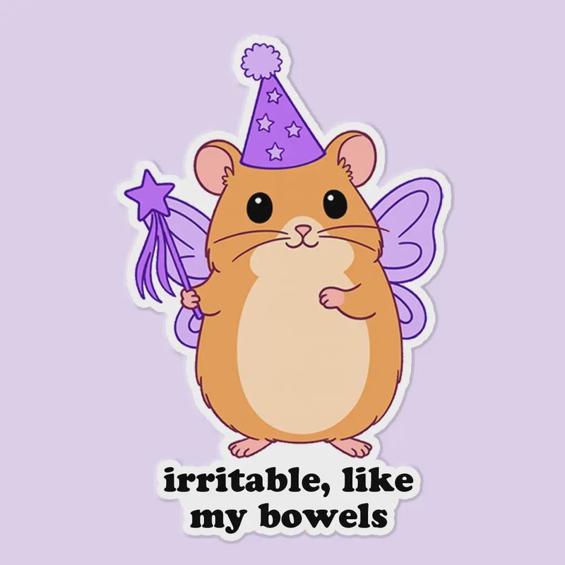 Funny Sarcastic Sticker Decal – Irritable Like My Bowels