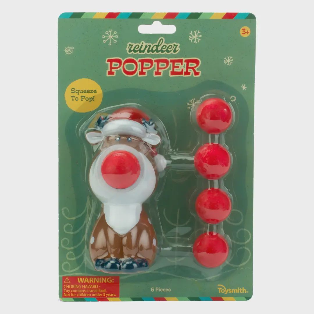Reindeer Ball Popper, Holiday, Stocking Stuffer