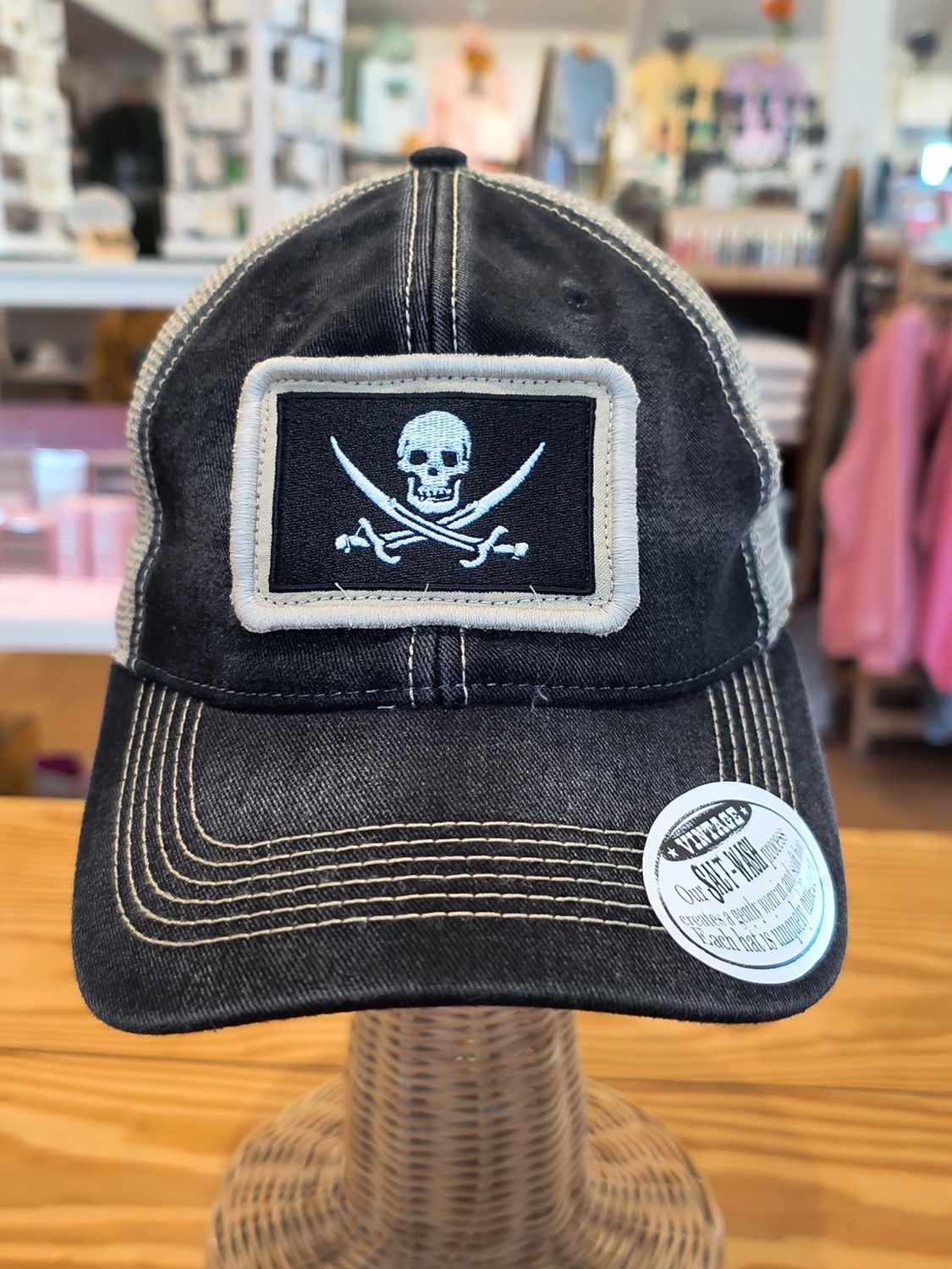 Calico Jack Skull and Swords Pirate Flag Trucker Hat