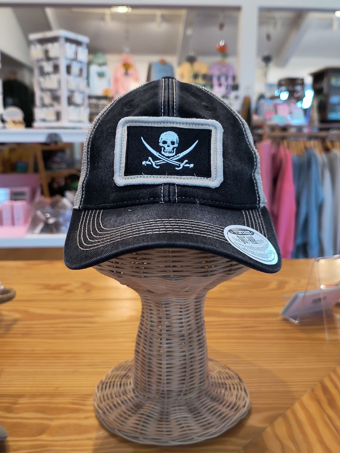 Calico Jack Skull and Swords Pirate Flag Trucker Hat