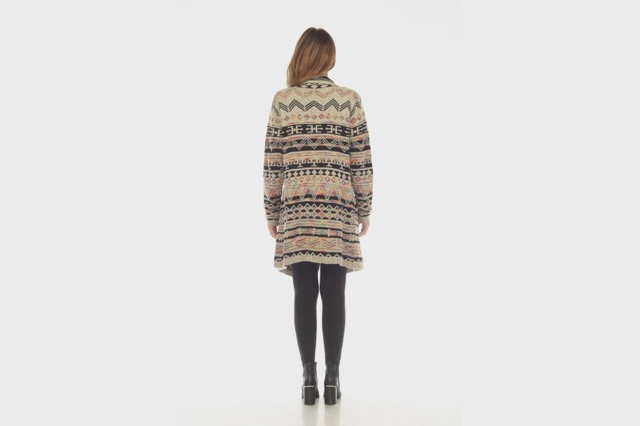 Boho Open Front Long Cardigan Sweater (KF2186)