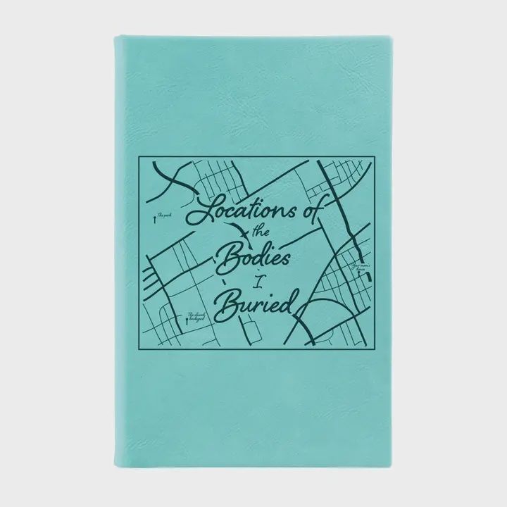 Locations of the Bodies-Buried Leather Journal