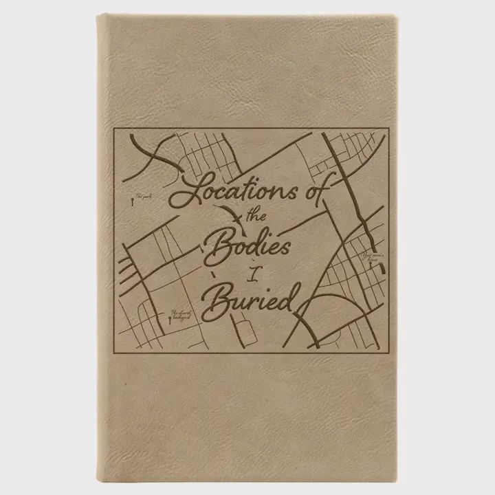 Locations of the Bodies-Buried Leather Journal