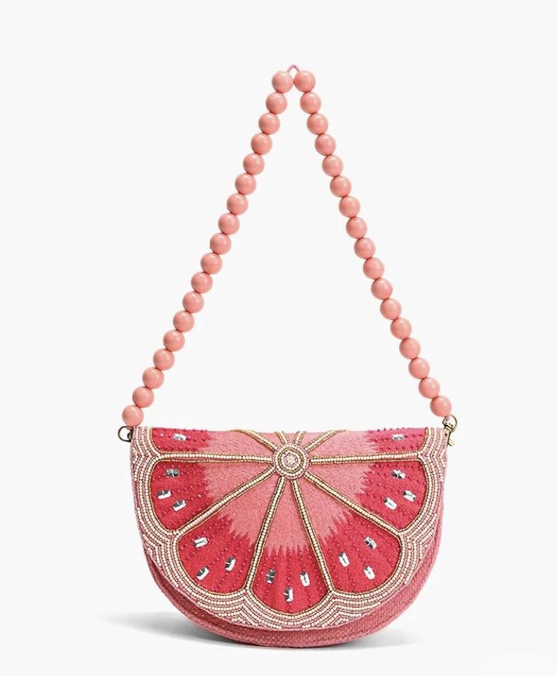 Couture Crescent Grapefruit Shoulder Bag