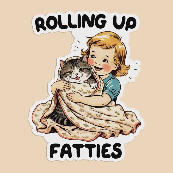 Rolling Up Fatties Sticker