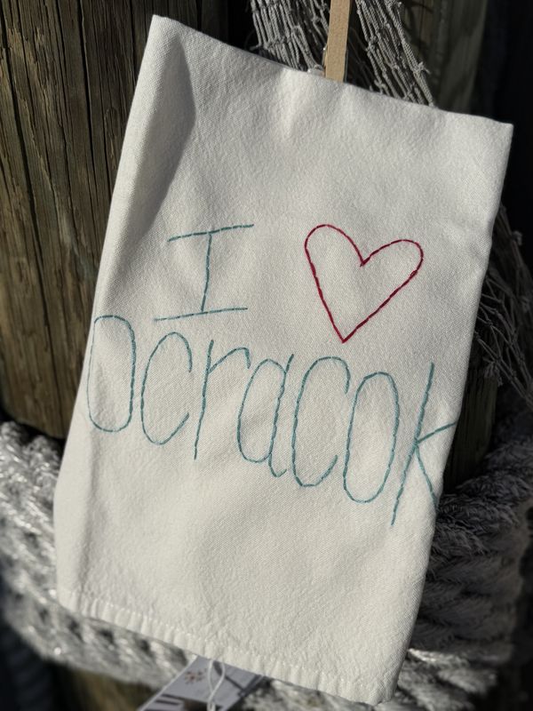 I Love Ocracoke Towel
