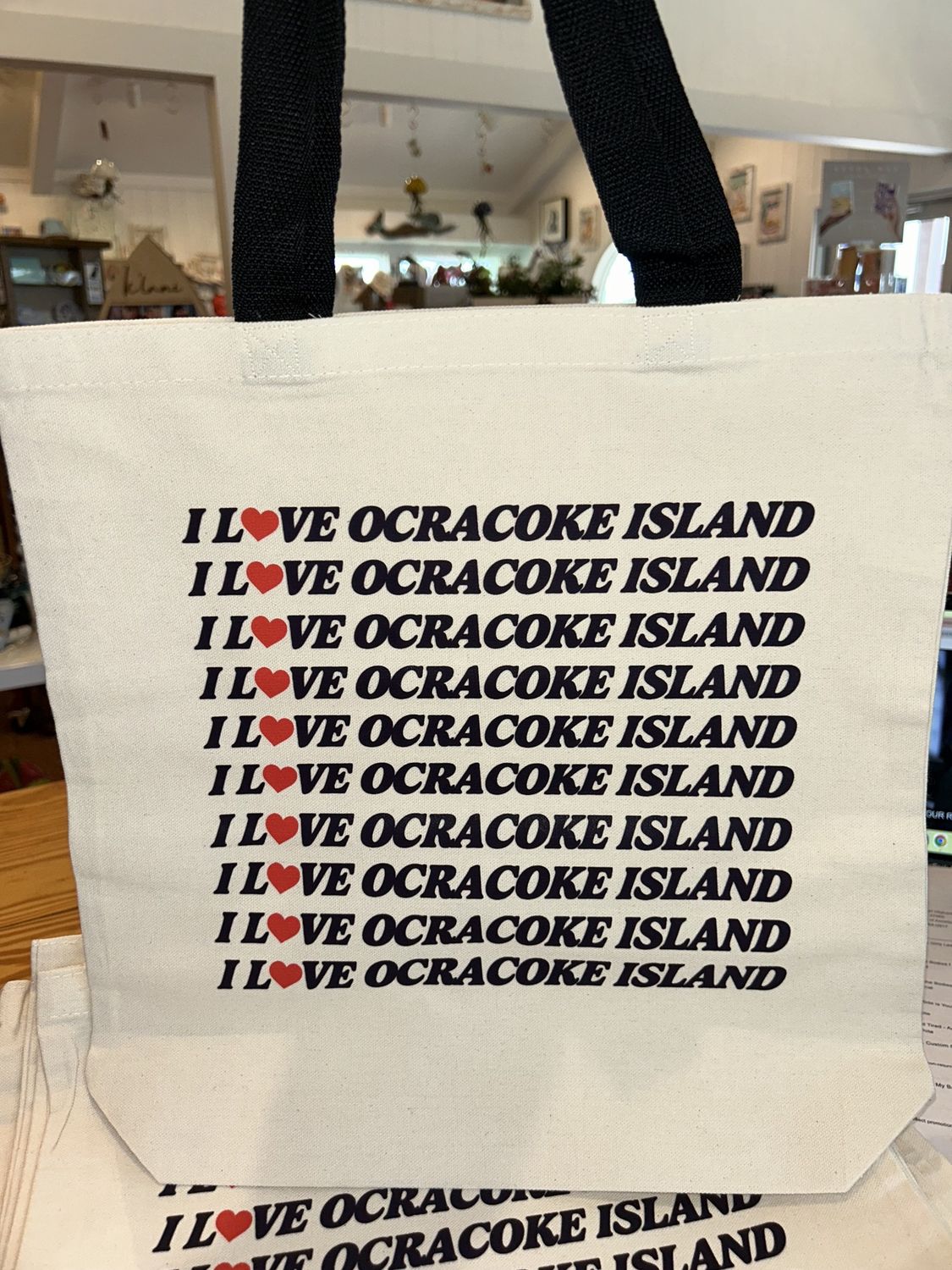 I Love Ocracoke Canvas Tote Bag