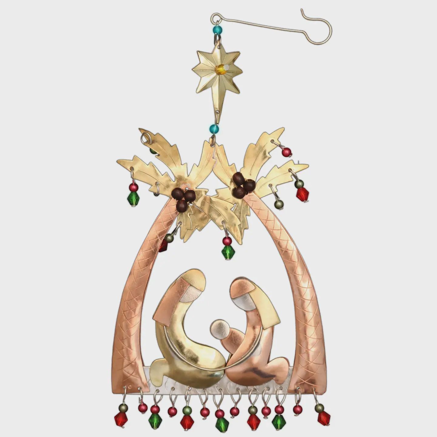 Christmas Palm Nativity Ornament