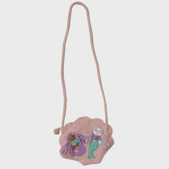 Felt Shoulder Bag, Color: Mermaid