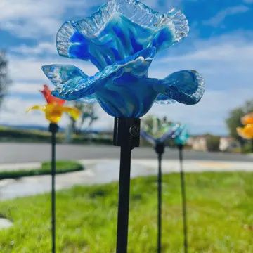 Art Glass Flower Stake