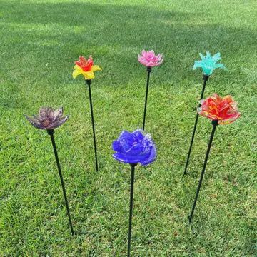 Art Glass Flower Stake
