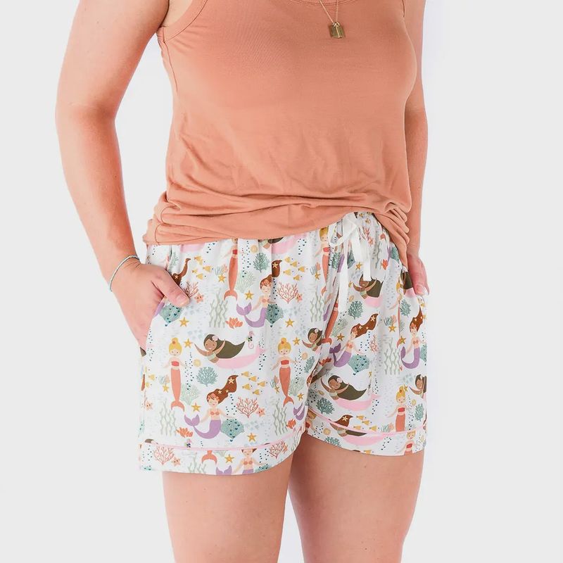 Making Waves Mermaids Women's Bamboo Pajama Shorts
