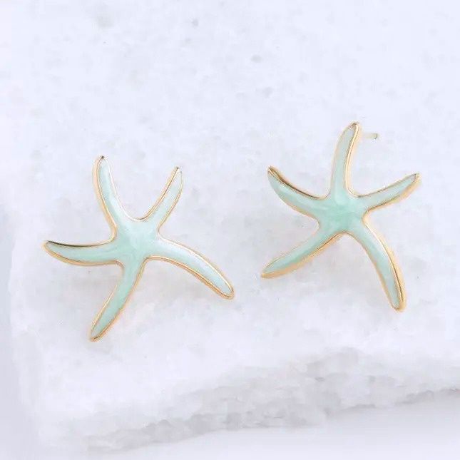 Starfish Hope Studs in Mint