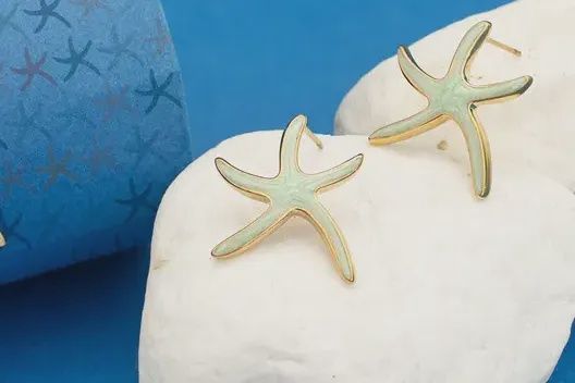 Starfish Hope Studs in Mint