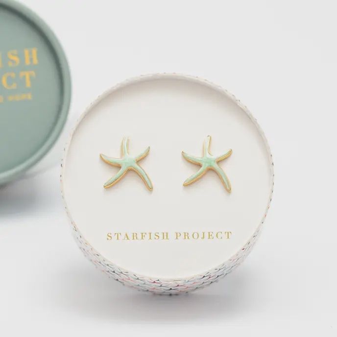 Starfish Hope Studs in Mint