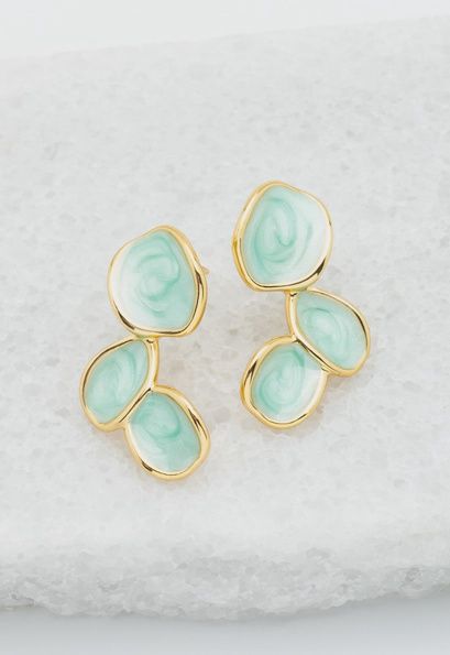 Hope Echo Earrings in Mint