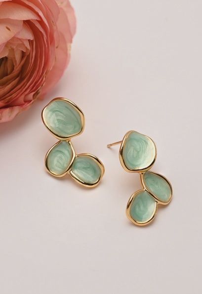 Hope Echo Earrings in Mint