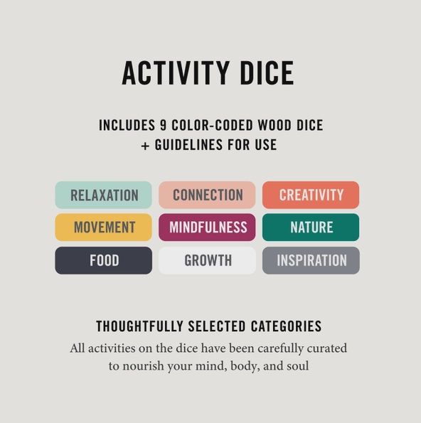 Activity Dice - Inspiration For Mood-Boosting Activities