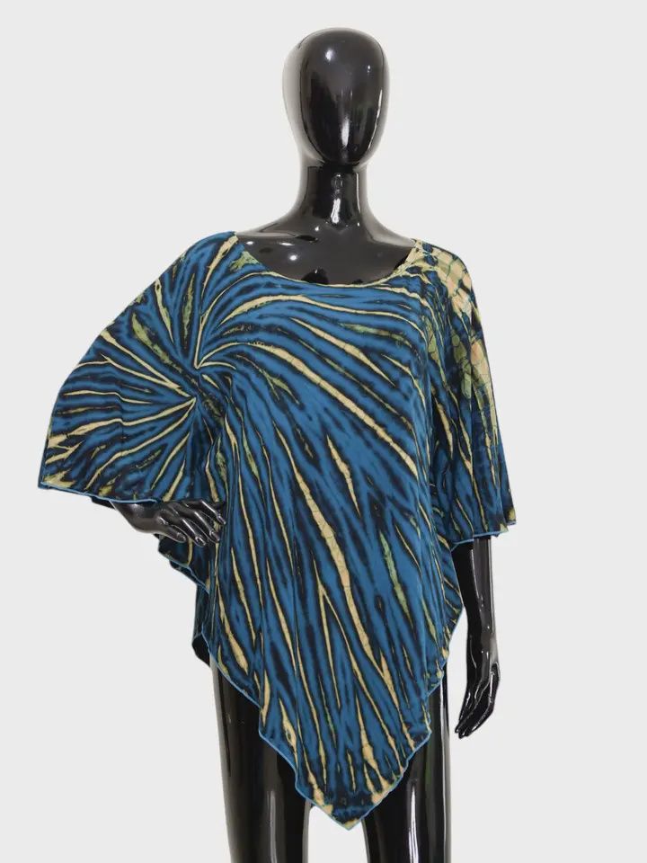 Rayon Tie Dye Poncho KTP860