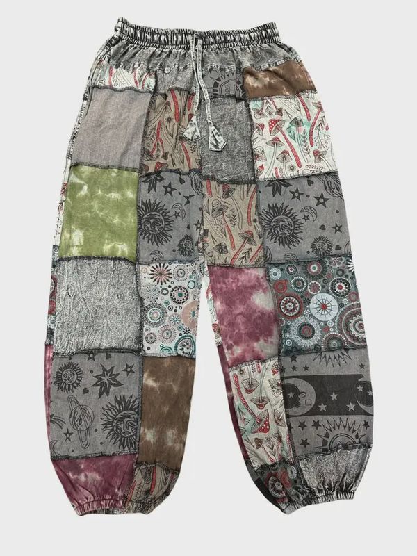 Cotton Patchwork Outer Interlock Boho Hippie Pant DT116