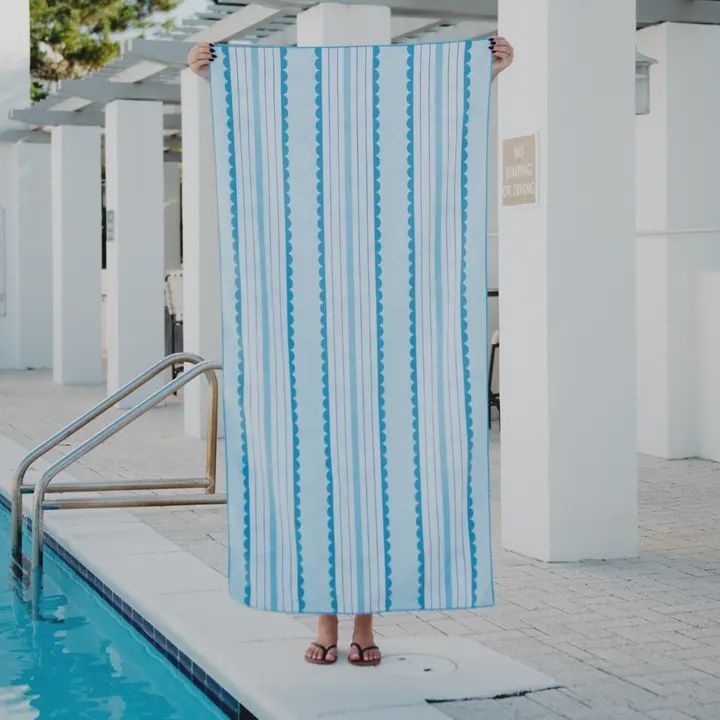 Blue Bow Microfiber Towel