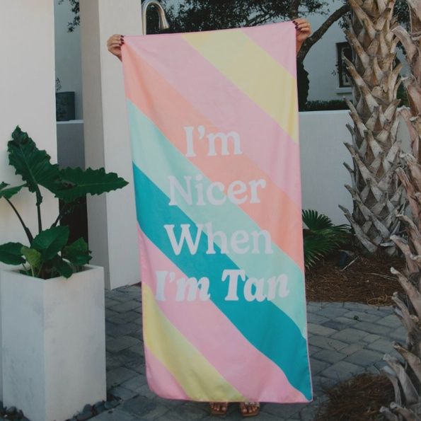 I'm Nicer When I'm Tan Reversible Towel