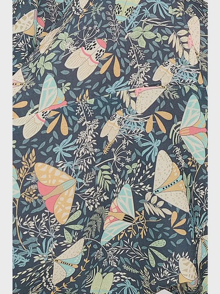 Moth Print Overalls with Pockets