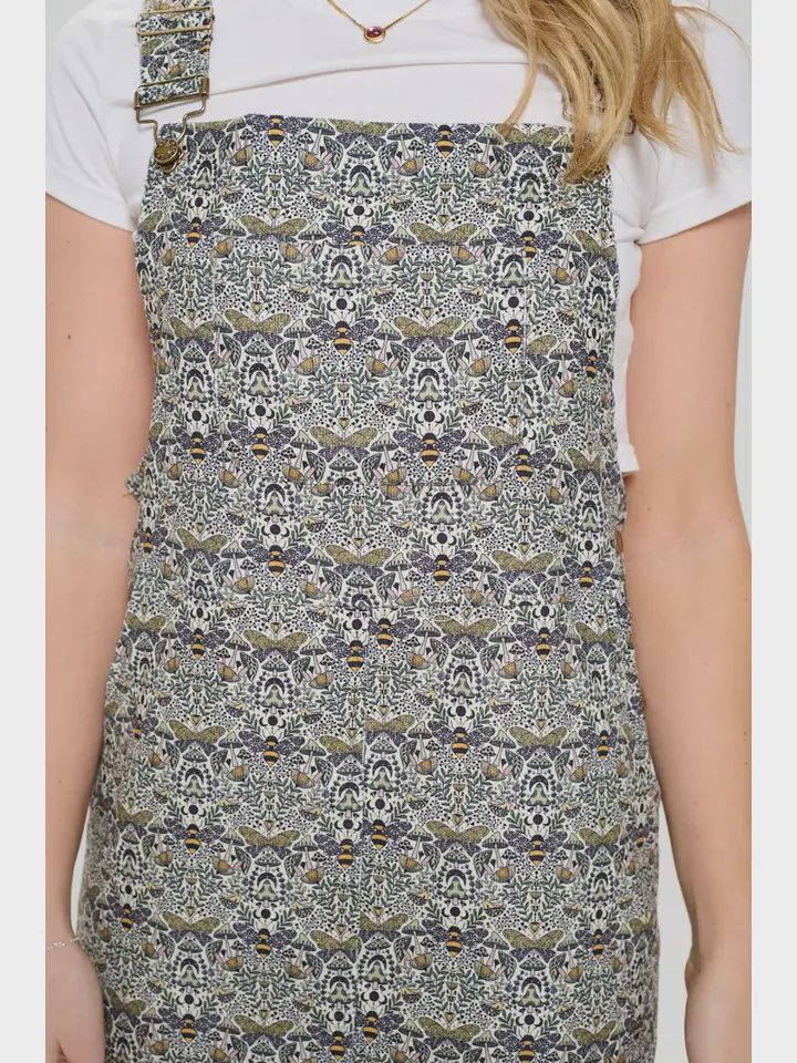 Bee Floral Print Corduroy Dress