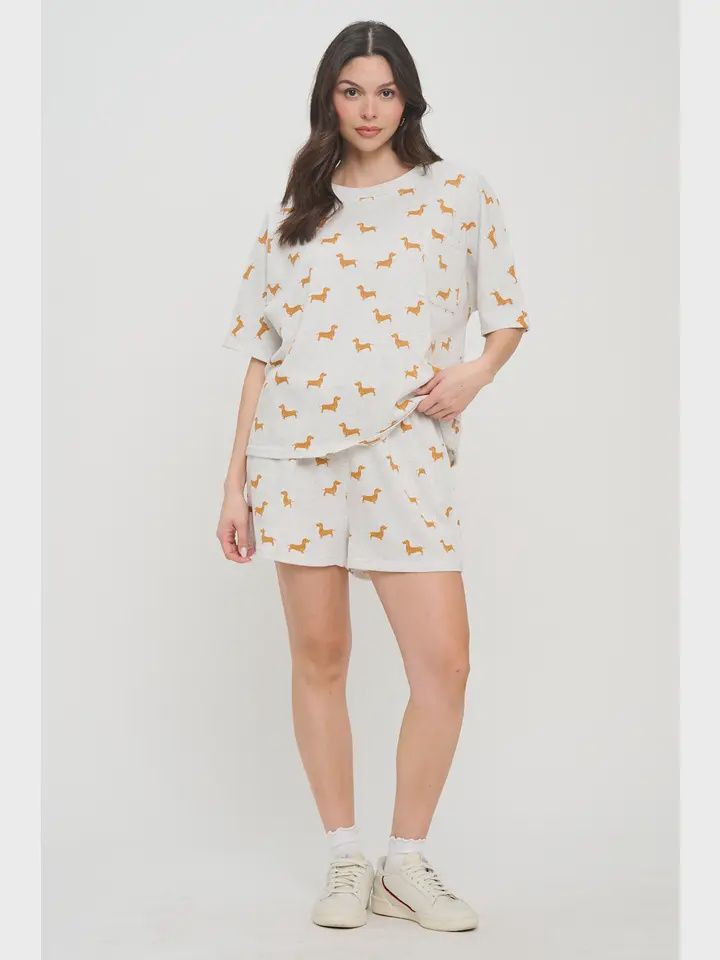 Yellow Wiener Dog Relaxed Fit T-Shirt