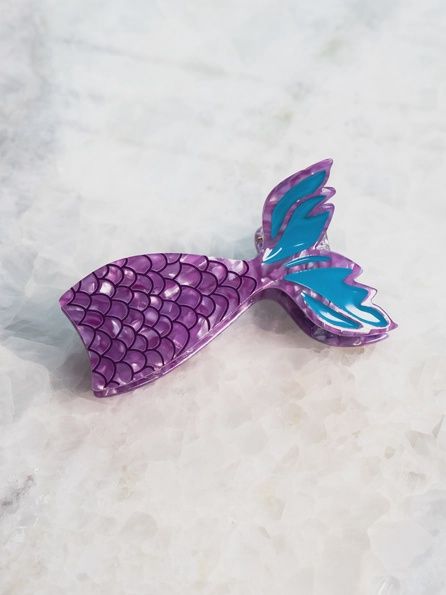 Eco Friendly Mermaid Tails Hair Clip, Color: purple