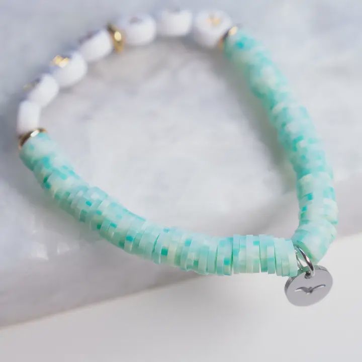 Kid's Ocracoke Letter Bracelet - Polymer Clay