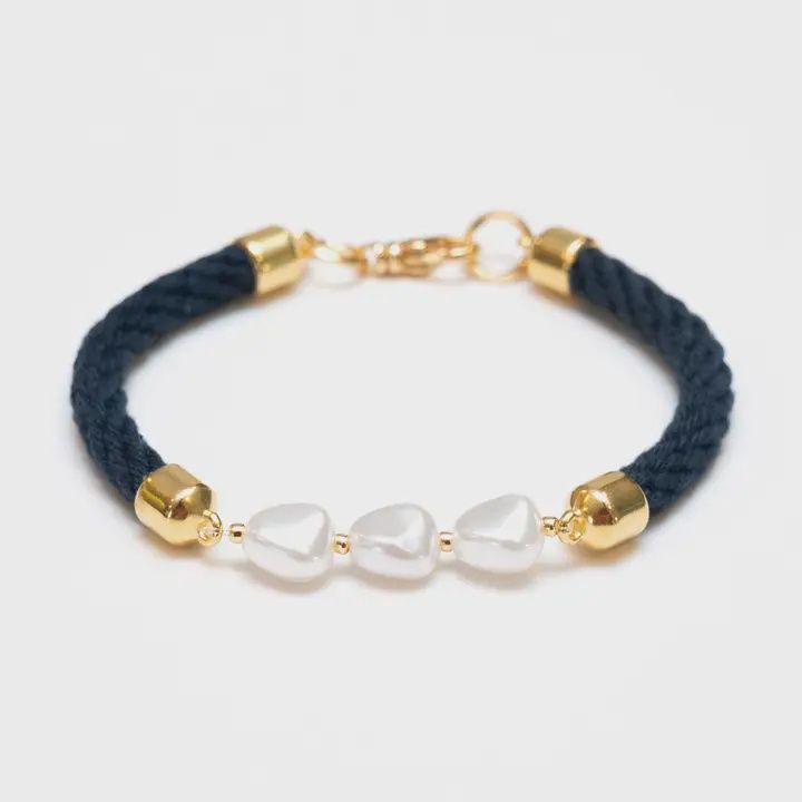 Atlantic - Navy/Gold - Nautical Rope Bracelet
